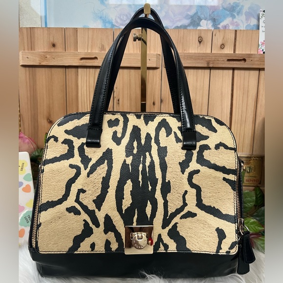 Furla Handbags - FURLA Zebra Pattern Leather Handbag